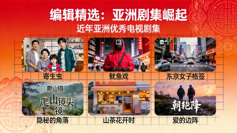 《编辑精选：亚洲剧集崛起》专题海报 - 展示近年亚洲优秀电视剧集